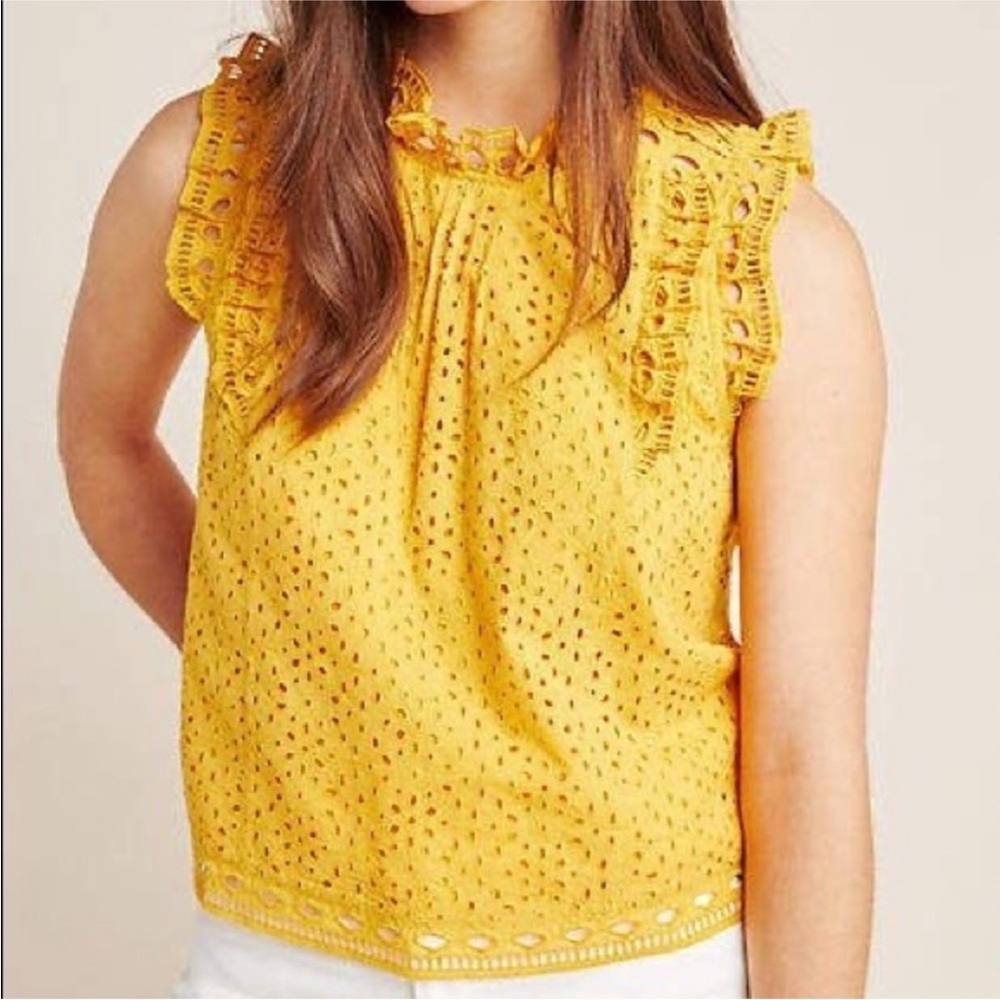 ANTHROPOLOGIE | Maeve eyelet blouse | size 4